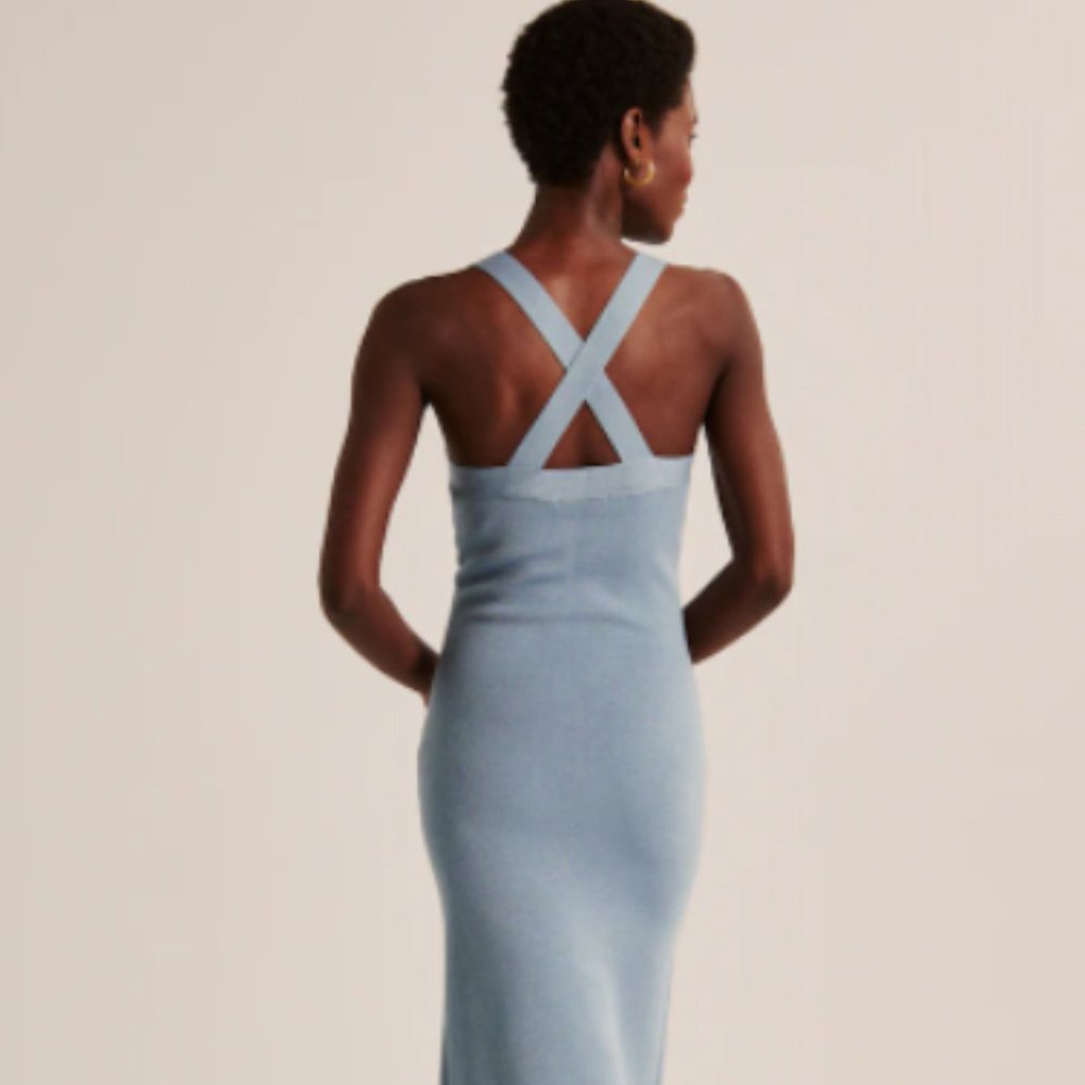 Crossback Knit Midi Dress